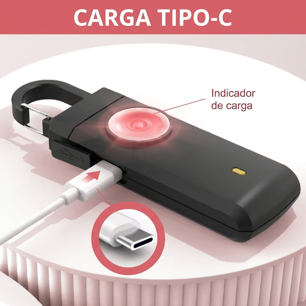 AVISAYA® | Alarma Personal Recargable con Luz LED